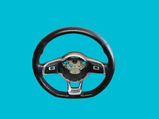 VW POLO 6R 2016 GTI LEATHER FLAT BOTTOM STEERING WHEEL 6C0419091M