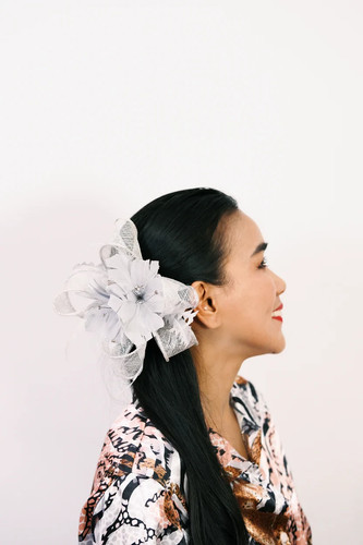 Small flower feather hair - flower,