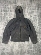Vintage Carhartt Hooded Jacket, Size Medium, Grey