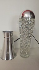 Unique  Tall Silver Glitter