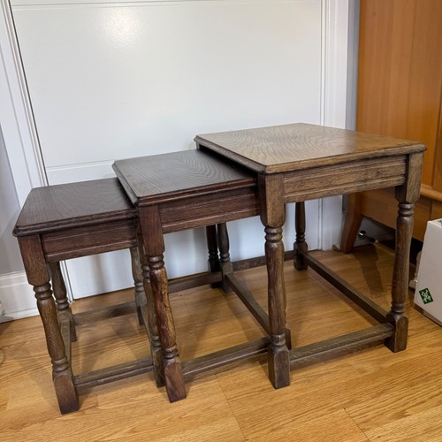 Vintage nest oak - vintage, tables