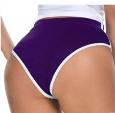 Women's Yoga Solid Shorts Sports Hot Pants Booty Gym Workout Fitness Briefs 
