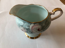 AYNSLEY PINK  MILK JUG WITH ROSES