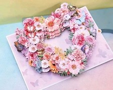 Flower Bouquet Heart Lilac 3D