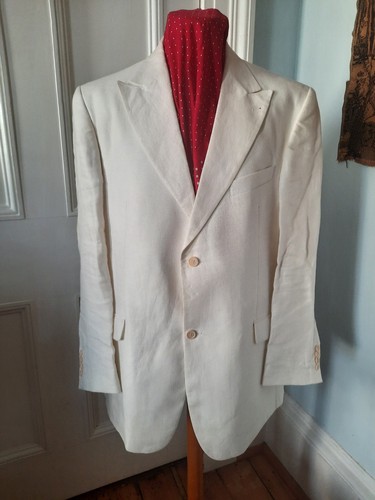 Cream pure linen jacket - cream,