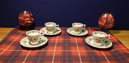 Piece floral cup and - 8,