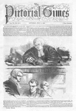 SIR HERBERT JENNER Delivering Judgment in the Oakley Case - Antique Print 1845