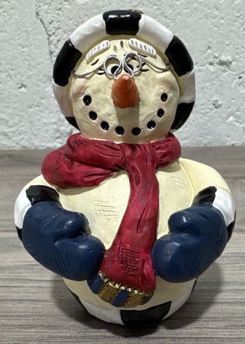 Paws claus snowman figurine - &,