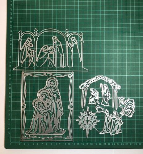 Large 10pcs embossing - embossing, nativity
