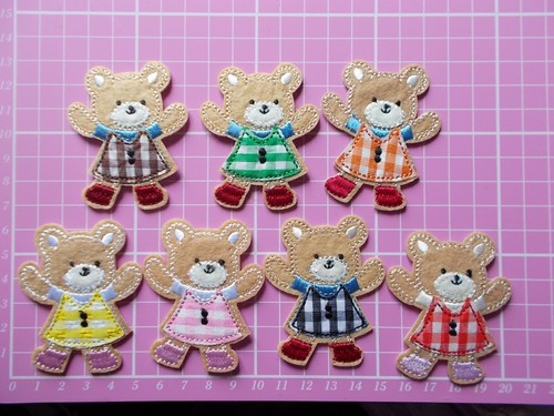 Teddy bear embroidered - teddy, /