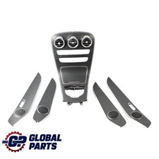 Mercedes GLC X253 Centre Console Door Card Trim Cover Set Black Ash Wood