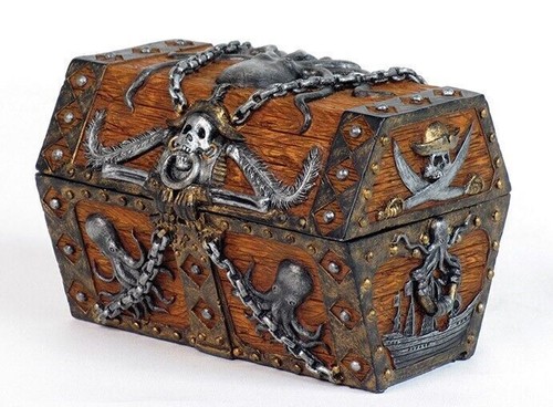 Pirate chest hand painted - pirate,