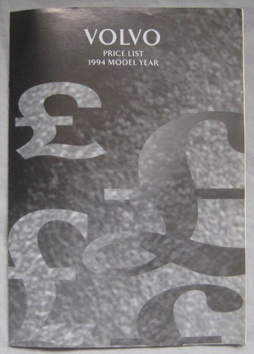 1994 volvo price list - volvo,