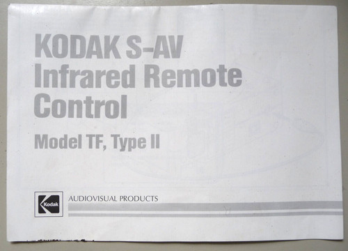 Instructions slide projector
