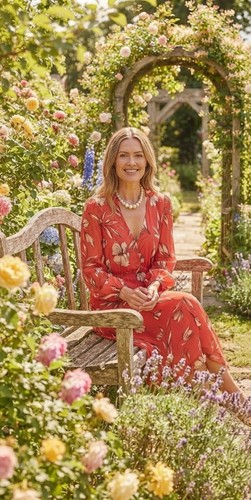 Wallis size red floral - wallis,