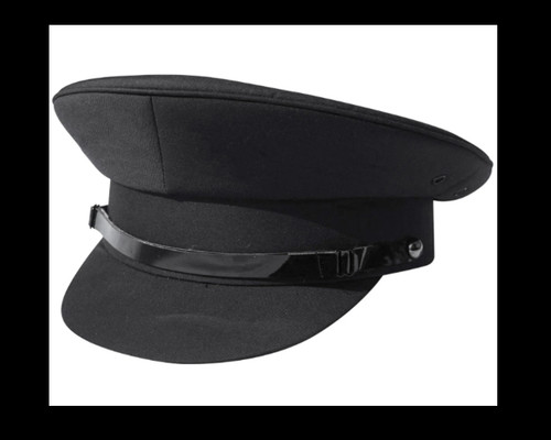 Black chauffeur style - black, peaked