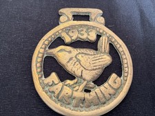 Vintage Horse Brass wren bird