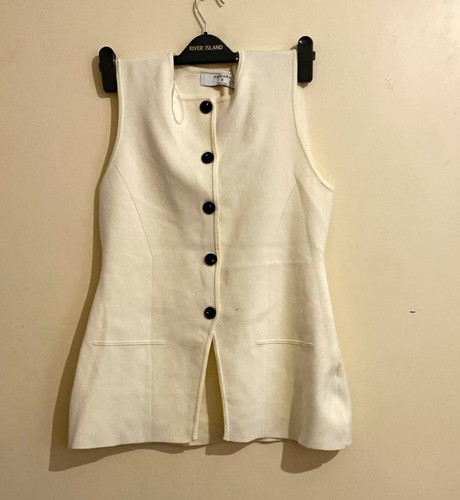 River island white sleeveless - river,