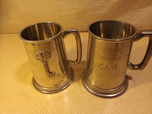 Vintage pewter tankards - vintage,