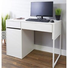 Home Office Laptop Desk Table 2 Drawer Single Door Cabinet Computer Workstation