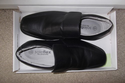 Mens black leather formal - leather,