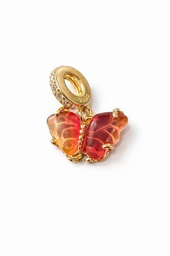 Gold butterfly charm 925 - gold,