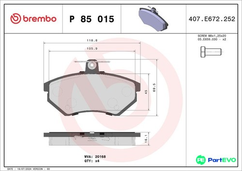 Brembo disc brake - brake, pad
