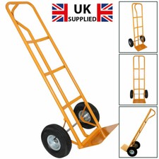 600lb Heavy Duty Sack Truck Industrial Hand Trolley With Pneumatic Tyre Wheel