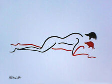 H. Schmidt erotic nude * last tango * man man line drawing gay gay watercolor