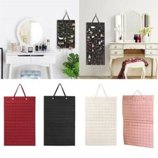 Hanging Jewelry Organizer Dual-sided Necklace Earrings Rings Hanger Storage Bag◈