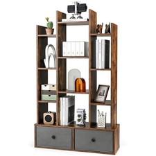 Costway 12 Tier Bookshelf Open
