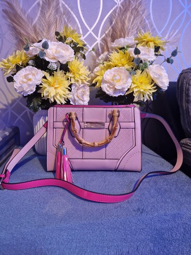 River island pink patent faux - island,