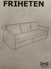 IKEA FRIHETEN SOFA BED 32 PAGE PAPER ASSEMBLY INSTRUCTION MANUAL ONLY (NO SOFA)