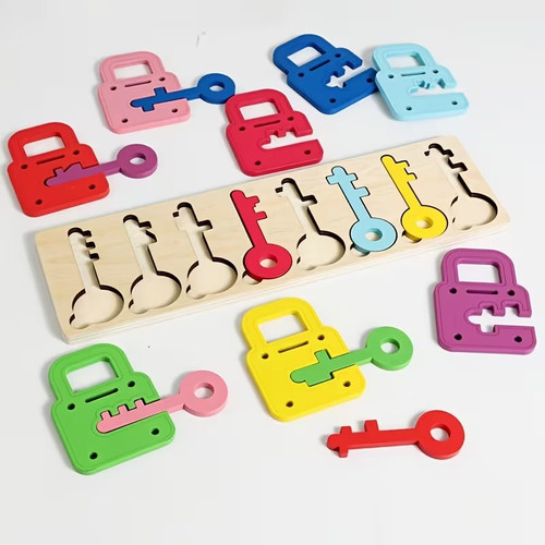 Wooden number matching board - number,