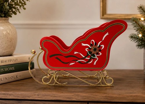 Vtg hand painted red - painted,