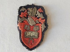 OLD WW1 ERA CLOTH PATCH ORIGINAL UT VITAM HABEANT  University of Leicester Arms