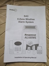 Friedland SA3 6 Zone  Wirefree Alarm System Installation&Operating Manual 433MHZ