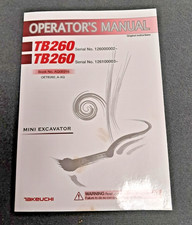 Takeuchi TB260 Operator's