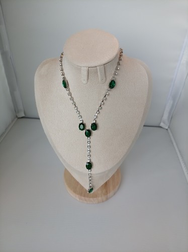 Emerald green and diamante - emerald,