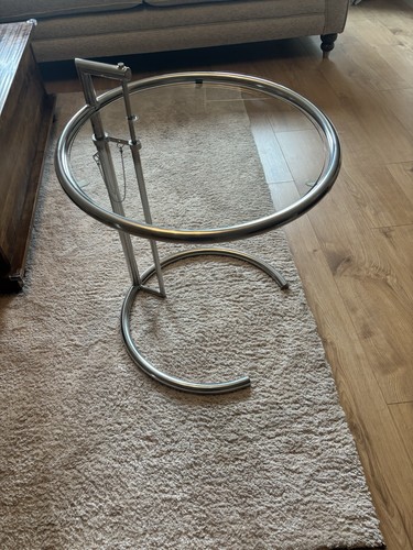 Glass and chrome side - chrome, table