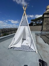 Kids Teepee Play Tent Blue Slight Damage To One Pole