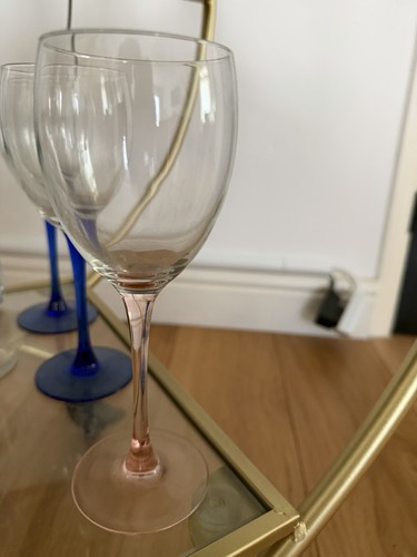 Coloured stemmed wine - stemmed,