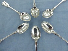 AN ANTIQUE SET OF SIX STERLING