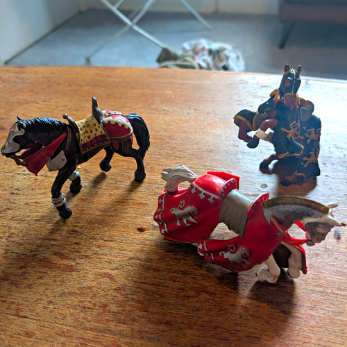 Lot papo medieval horses - medieval,