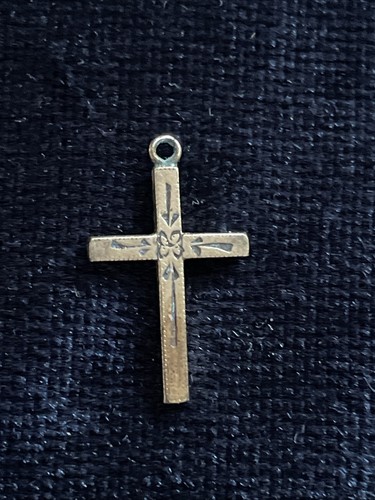 Antique gold filled - gold, cross