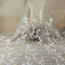 Floral Embroidery Tulle Fabric