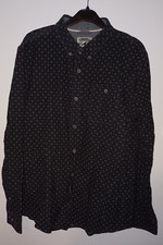 Red Herring (Debenhams) mens patterned shirt large black/dark grey 100% cotton