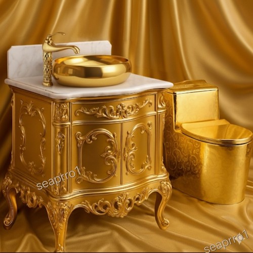 Trap gold toilet set for - gold,
