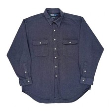 Benford Ralph Lauren Shirt - Large Navy Cotton