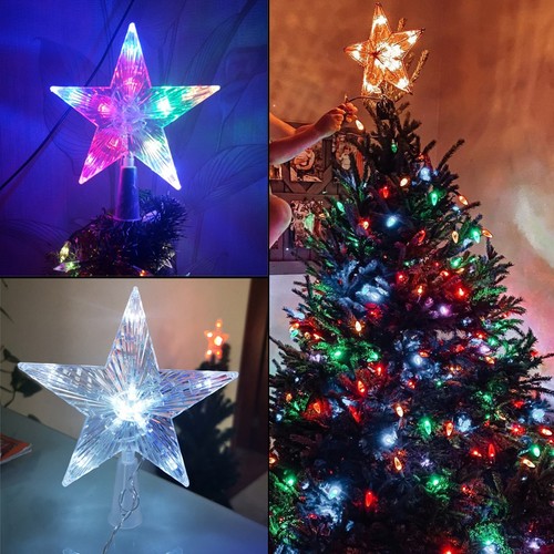 Christmas tree topper star led - christmas,